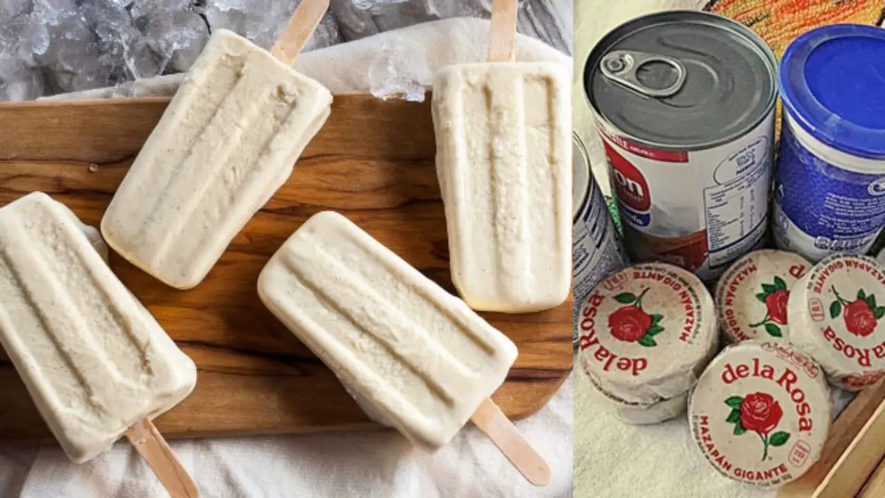 Receta: Paletas de hielo de mazapán super cremosas